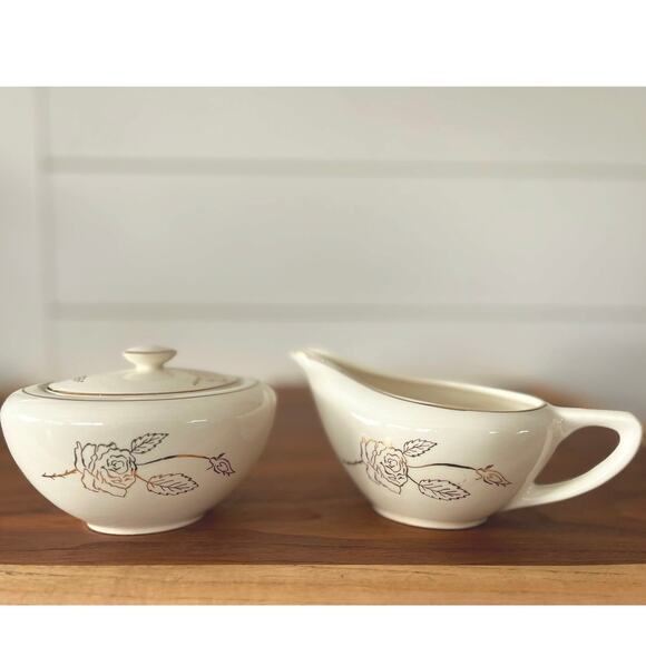 Briar Rose by Edwin Knowles Sugar & Creamer - Picture 1 of 11
